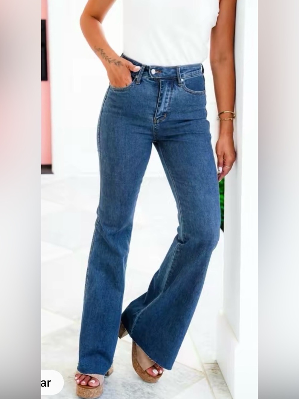 Judy Blue Dark Blue High-Rise Flare Jeans